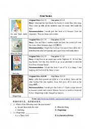 English Worksheet: Introduce four books