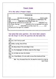 English Worksheet: Present Simple Exercise