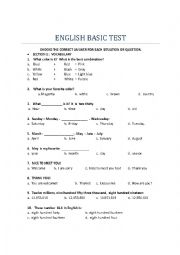 ENGLISH BASIC TEST