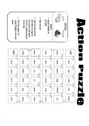 English Worksheet: Actions Game