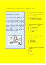 English Worksheet: Computer AD