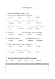 English Worksheet: Vocabulary exercise