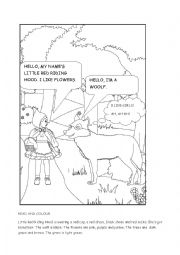 English Worksheet: Little Red Riding Hood activity