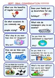 English Worksheet: GEPT ORAL CARDS-practice