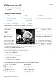 English Worksheet:   kurt cobain