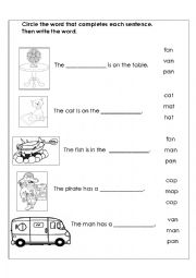 English Worksheet: Sound a