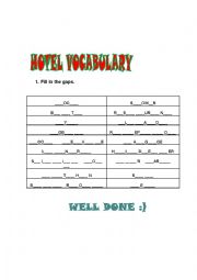 Hotel vocabulary