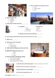English Worksheet: Ratatouille worksheet