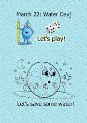 English Worksheet: Water board game 