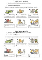 English Worksheet: GO GREEN ! BE ECO-FRIENDLY