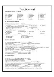 English Worksheet: ADVANCED PRACTICE MULTIPLE CHOICE