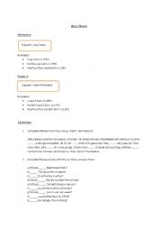 English Worksheet: Simple past of the verb to be