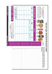 English Worksheet: How much salt, sugar and fat do these foods contain? 