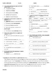 English Worksheet: infinitive gerund simple present continuous