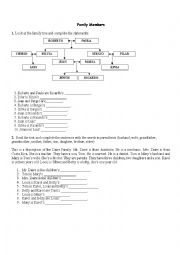 English Worksheet: Family Members