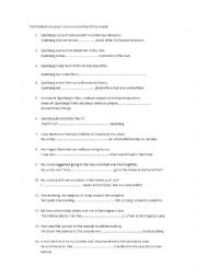 English Worksheet: Transformations for PET