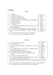English in mind - Book 2 - Definition worksheet