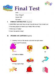 TEST FOR ELEMENTARY STUDENT