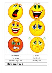 English Worksheet: How are you?