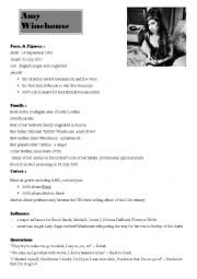 English Worksheet: Amy Winehouse