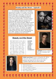 English Worksheet: Beauty and the Beast series