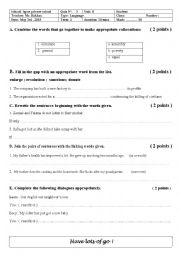 A quiz for Moroccan 2 year bac students: Unit 8