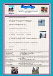 Grown Ups - comedy movie worksheet + key