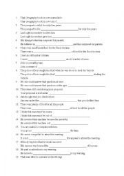 English Worksheet: Paraphrasing