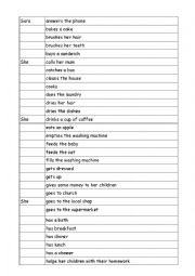 English Worksheet: Daily Routine - Alphabetical Index