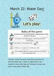 English Worksheet: Water Game - Instructions