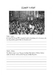 English Worksheet: Bloody Sunday