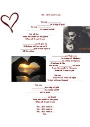 U2 All I want is you Lyrics comprehension