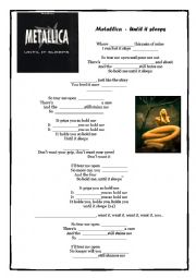 English Worksheet: Metallica Until it sleeps lyrics