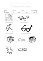 English Worksheet: Vocabulary 