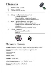 English Worksheet: Film genres