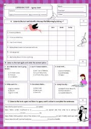 English Worksheet: listening test - agony aunt (31.05.13)