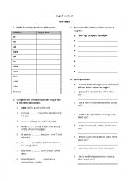 English Worksheet: Past Simple