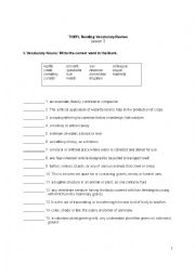 Bruce Rogers TOEFL Reading Chapter 3 Vocabulary Test