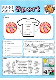 English Worksheet: Sports and games