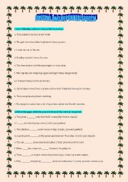 English Worksheet: Passive and reported speech