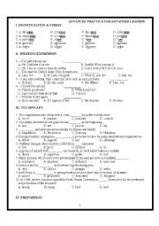 English Worksheet: ADVANCED PRACTICE for advanced leaners