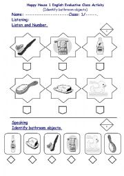 English Worksheet: bath objects