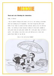 English Worksheet: Minnie