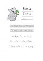 Kaola worksheet