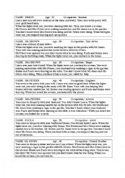 English Worksheet: investigation