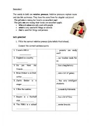 Revision relative pronouns