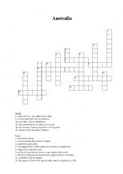 Australia crossword puzzle