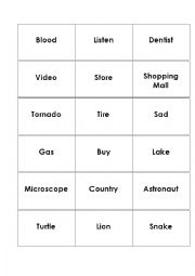 English Worksheet: Pyramid Cards