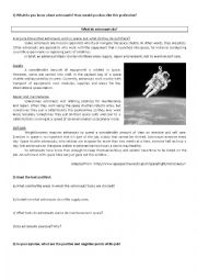 English Worksheet: Describing professions: What do astronauts do?