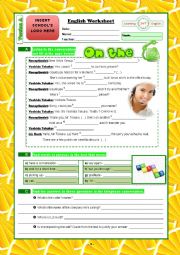 English Worksheet: Business Phone Calls & Meetings (worksheet/test) + Key (version A)